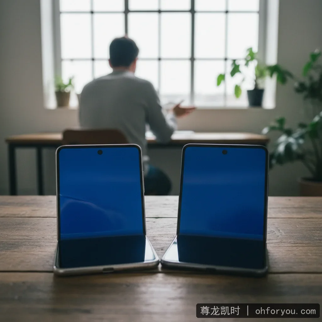 折叠屏手机屏幕折痕对比，视觉平整度成用户关注焦点